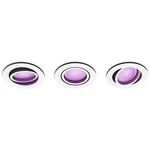 Philips Lighting Hue LED stropné reflektory 871951434288000  Hue White & Col. Amb. Centura Einbauspot 3 flg. weiß 3x350l