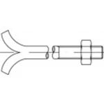 TOOLCRAFT  108126 skrutky do muriva a do základov M24 300 mm vonkajší šesťhran DIN 529   ocel glavanizované zinkom 1 ks