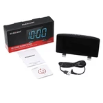 ELEGIANT Digital Alarm Clock for Bedrooms with FM Radio Dual Alarms 6.7'' LED Screen USB Port for Charging 4 Brightness