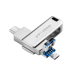 Yvonne 3 in 1 256G USB Flash Drive USB3.0 Type C MicroUSB Pendrive 32G 64G 128G Thumb Drive Memory Disk 360° Rotation U