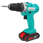 VIOLEWORKS 88VF Cordless Electric Impact Drill 2 Speed Hand Screwdriver Drill 25+1 Torque 3/8" Chuck W/ 1/2pcs Battery