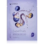 KORIKA SuperFruits Blueberry - Detoxifying Sheet Mask detoxikačná plátenná maska Blueberry 25 g