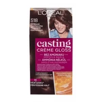 L´Oréal Paris Casting Creme Gloss 48 ml barva na vlasy pro ženy 518 Hazelnut Mochaccino na barvené vlasy; na všechny typy vlasů
