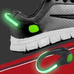 Shoe Warning Lamp Heel Clips Jogging Bright Lights LED LyRay Flashing Night Running Lights Shoe Clip for Night Walking C
