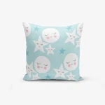 Obliečka na vankúš s prímesou bavlny Minimalist Cushion Covers With Points Moon Star, 45 × 45 cm