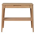 Konzolový stolík z dreva bieleho duba Unique Furniture Amalfi, 90 x 37 cm