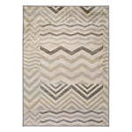 Sivý koberec z viskózy Universal Belga Zig Zag, 70 x 110 cm