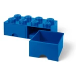 Tmavomodrý úložný box s dvoma zásuvkami LEGO®