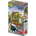 Dino Puzzle Dinosauři s figurkou 60 dílků - Triceratops