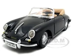 1961 Porsche 356 B Cabriolet Black 1/24 Diecast Model Car by Bburago