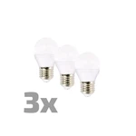 LED izzó Solight 6W, E27, 3000K, 450lm - 3db/csomagolás