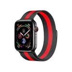 Remienok COTEetCI na Apple Watch 42/44/45 mm, ocelový, milánský tah (WH5203-BR) čierny/červený vymeniteľný remienok • pre Apple Watch 42/44 mm • mater