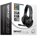 QPAD QH20 herný headset jack 3,5 mm, s USB káblový cez uši čierna, RGB stereo