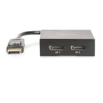Digitus DS-45404 2 porty DisplayPort splitter kovový ukazovateľ, pripravené pre Ultra HD, s hliníkovým krytom 4096 x 216