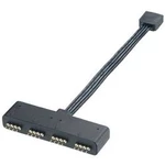 Rozbočovací kabel k připojení LED pásků nebo RGB LED ventilátorů k PC Akasa AK-CBLD02-10BK AK-CBLD02-10BK, 10.00 cm, černá