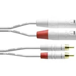 Kabelový adaptér Cordial CFU 1,5 MC-SNOW [2x XLR zástrčka - 2x cinch zástrčka], 1.50 m, bílá