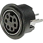 Mini DIN konektor TRU COMPONENTS 1586252 TC-A-DIO-TOP/06-203 zásuvka, vestavná vertikální, pólů 6, černá, 1 ks