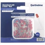 Sada LED Barthelme kulatý, 3 mm, 30 °, 20 mA, 2 V, červená