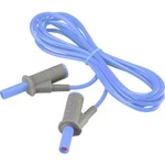 VOLTCRAFT MSB-501 bezpečnostní měřicí kabely [lamelová zástrčka 4 mm - lamelová zástrčka 4 mm] modrá, 2.00 m