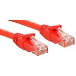 Síťový kabel RJ45 LINDY 45455, CAT 6, U/UTP, 5.00 m, červená