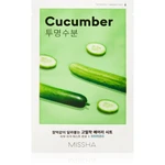 Missha Airy Fit Cucumber plátýnková maska s hydratačním a revitalizačním účinkem pro suchou pleť 19 g