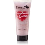 I Love Strawberries & Cream sprchový peeling 200 ml