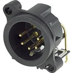 XLR zástrčka Neutrik NC5MAH-CON, přírubová úhlová, 5pól., černá