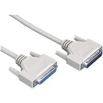 Kabel D-SUB vidlice ⇔ zásuvka, 25 pin, 10 m, šedý