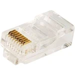 Konektor RJ45 LogiLink MP0002, zástrčka rovná, 100 ks, transparentní