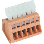 Pružinová svorkovnice 5nás. se západkou PTR AKZ3191/5KD-2.54 (53191050321E), oranžová