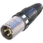 XLR kabelová zástrčka Neutrik NC 3 MXCC, rovná, 3pól., 5.4 - 6.2 mm, stříbrná