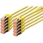 Síťový kabel RJ45 Digitus DK-1644-010-Y-10, CAT 6, S/FTP, 1.00 m, žlutá
