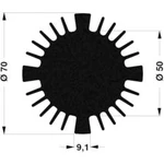 LED chladič Fischer Elektronik SK 570 25 SA 10021463, 1.77 K/W, (Ø x v) 70 mm x 25 mm