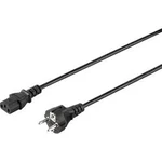 Síťový kabel s IEC zásuvkou Basetech BT-1886935, 1.50 m, černá