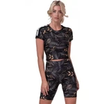 Dámský crop top Nebbia Active 568  XS  Volcanic Black