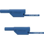 Schützinger VSFK 8700 / 2.5 / 50 / BL bezpečnostní měřicí kabely [4 mm zástrčka - 4 mm zástrčka] modrá, 50.00 cm