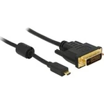 HDMI / DVI kabel Delock [1x micro HDMI zástrčka D - 1x DVI zástrčka 24+1pólová] černá 1.00 m