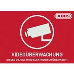 Výstražná samolepka;monitorováno kamerou, Jazyky: němčina (š x v) 148 mm x 105 mm ABUS AU1420