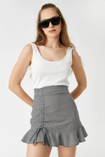 Koton Pleated Mini Skirt with Patterned