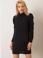 RUE PARIS Black dress with long sleeves