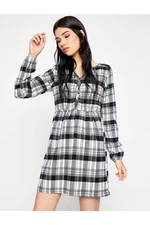 Koton Women's Black Plaid Dress