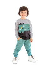 Denokids Smiling Croco Boy Tracksuit Set