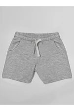 Denokids Basic Boys' Cotton Light Gray Shorts