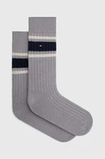 Vlnené ponožky Tommy Hilfiger šedá farba