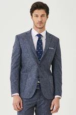 ALTINYILDIZ CLASSICS Men's Blue Slim Fit Slim Fit Patterned Suit