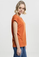 Women's T-shirt with extended shoulder rust orange