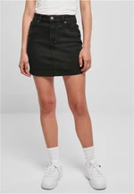 Women's Organic Stretch Denim Mini Skirt Black Washed
