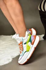 Fox Shoes R973116004 White/Lilac Thick-soled Sneakers Sneakers