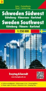 ŠVÉDSKO SCHWEDEN SÜDWEST 1:250 000