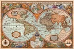 Plakát 61x91,5cm – Historical Antique World Map